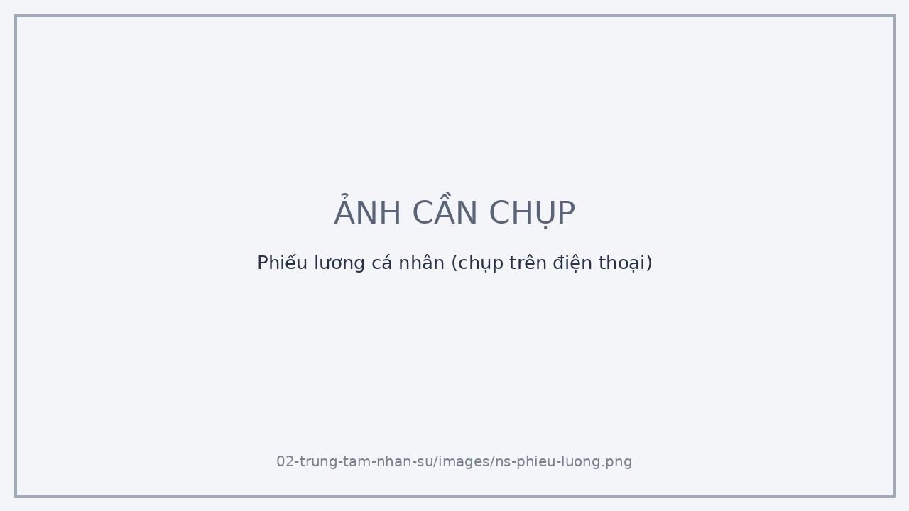 Phiếu lương cá nhân (chụp trên điện thoại)