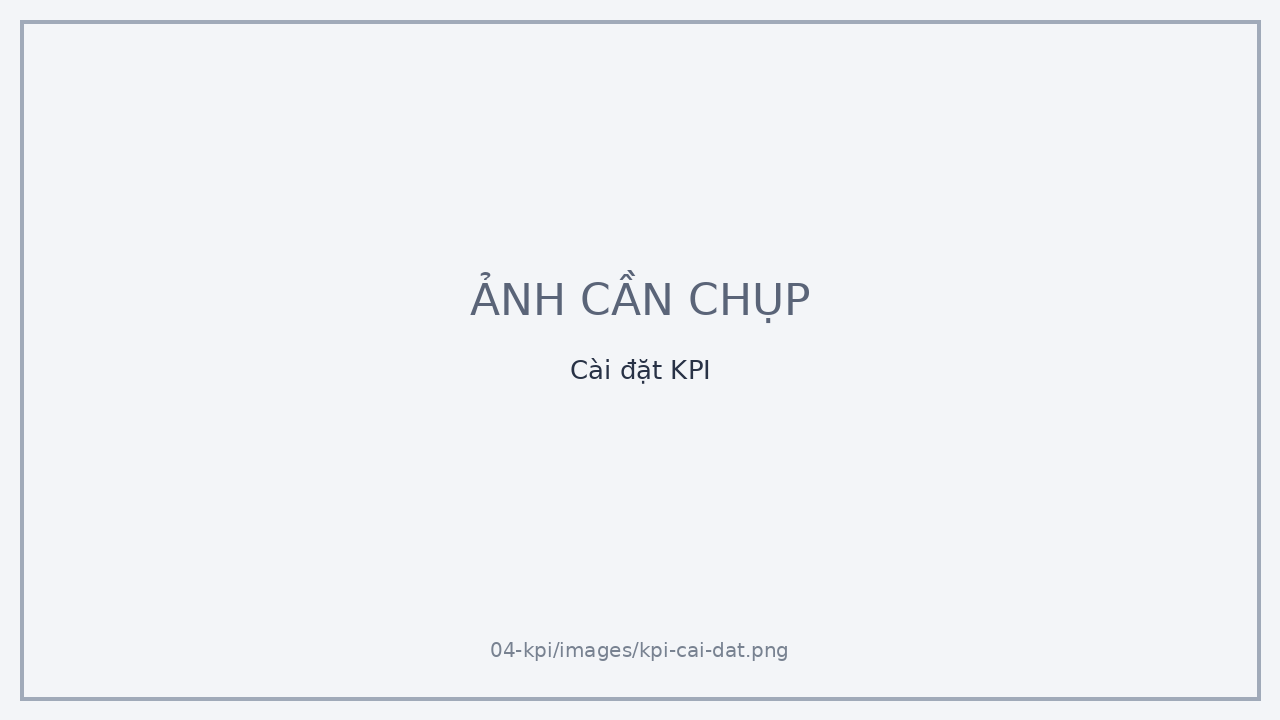 Cài đặt KPI