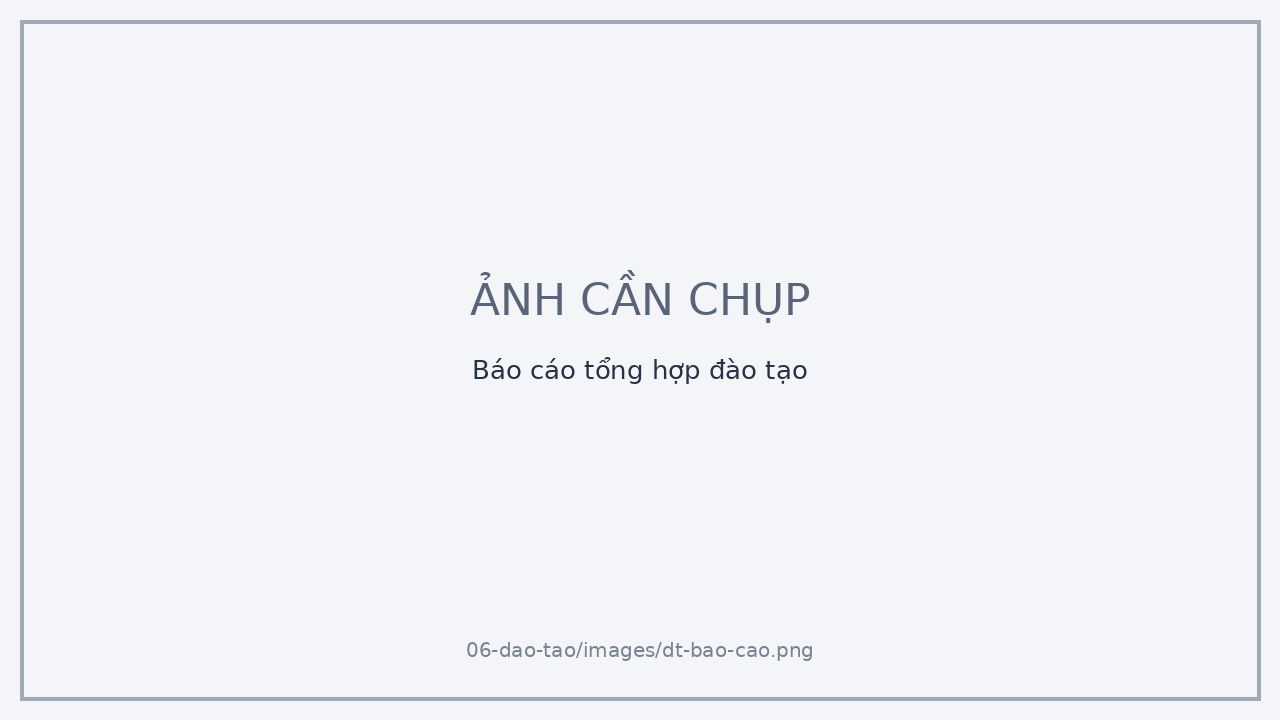 Báo cáo tổng hợp đào tạo