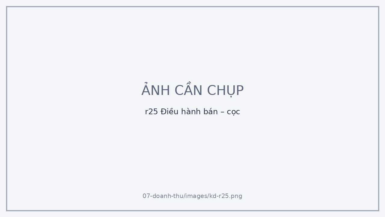r25 Điều hành bán – cọc
