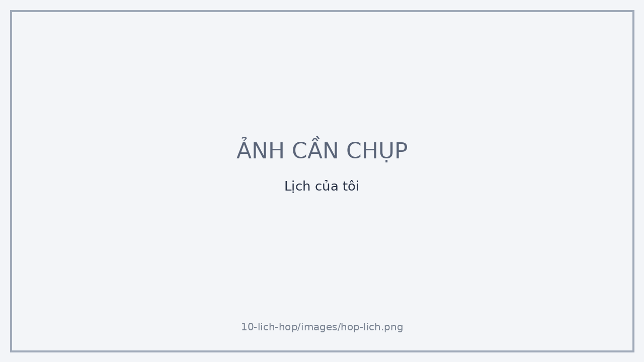 Lịch của tôi