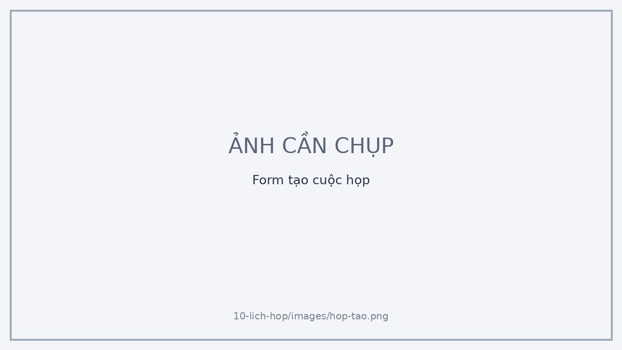 Form tạo cuộc họp